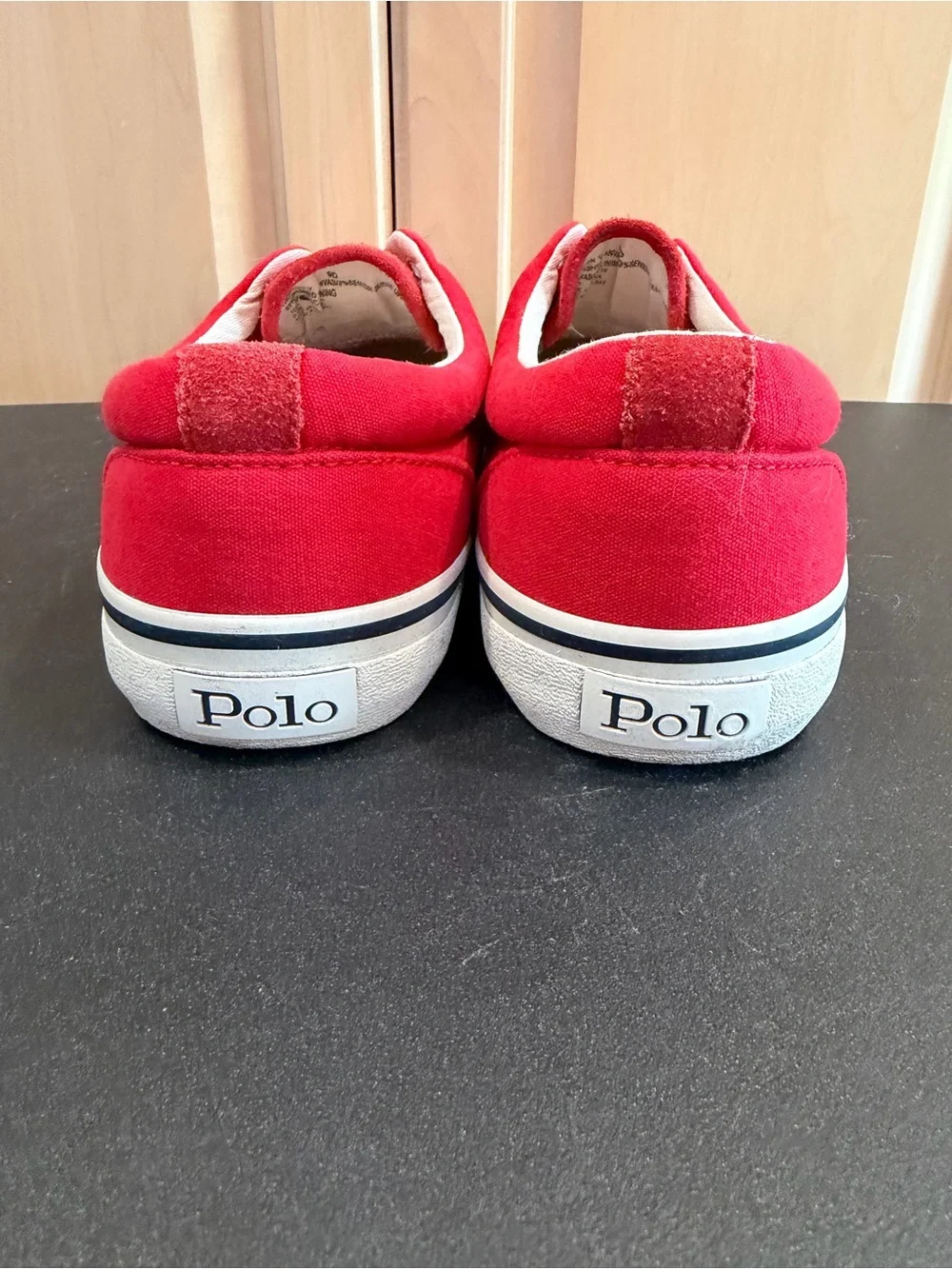 Polo by Ralph Lauren Red Canvas Boat or Deck Shoes Sz. 9